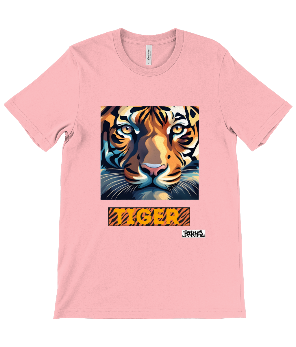 Tiger T shirt by Rock Chocs - Unisex Canvas crew neck t shirt
