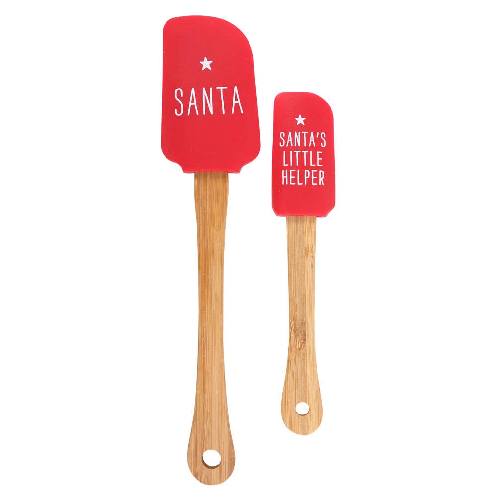 Santa's Helper Silicone Christmas Baking Spatula Set - 2 left in stock