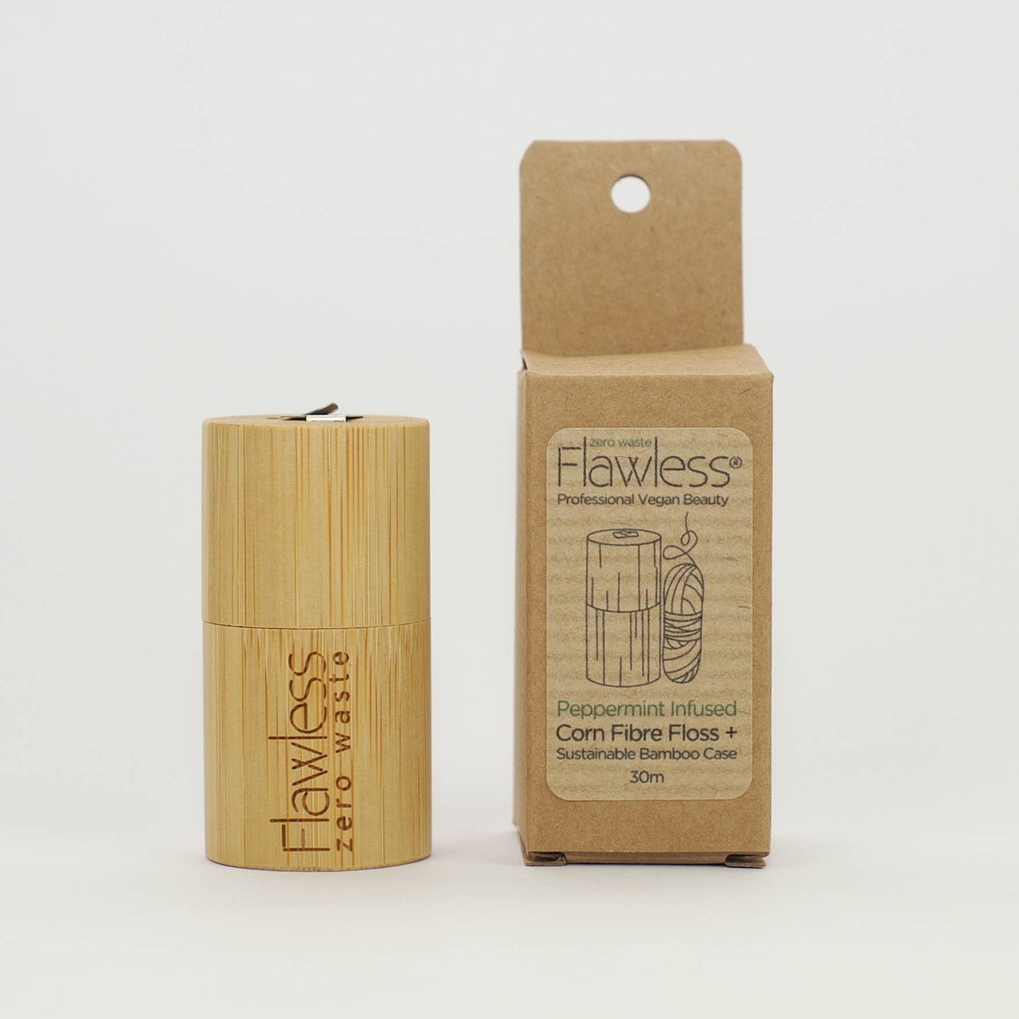 Eco Compostable Dental Floss with Bamboo Dispenser- 3 in stock