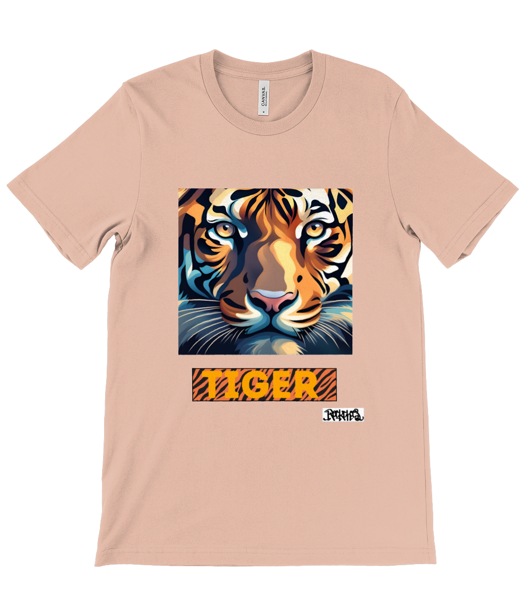 Canvas Unisex Crew Neck T-Shirt Tiger T shirt by Rock Chocs v5 (3)