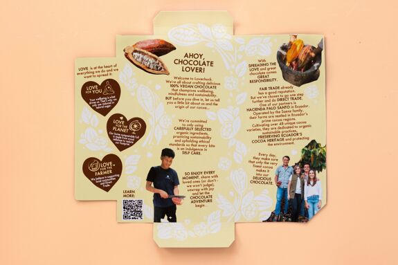 Organic Vegan Pink Chocolate PASSION ROSE AND CURRANTS - 70 g organic - 5 in stock