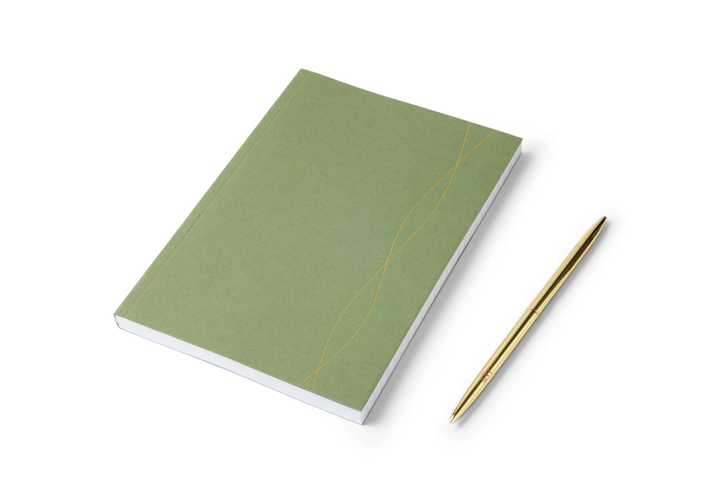 A5 Lined Notebooks in Mid-Green, Ruled Notepads, Stationery - 4 left in stock