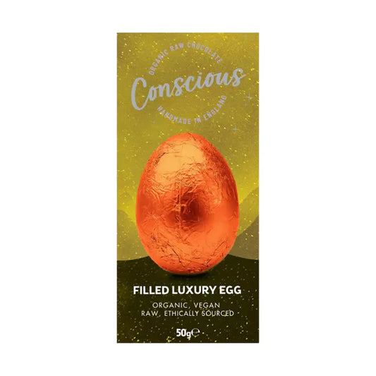 Conscious Chocolate Luxury Filled Easter Egg  Vegan