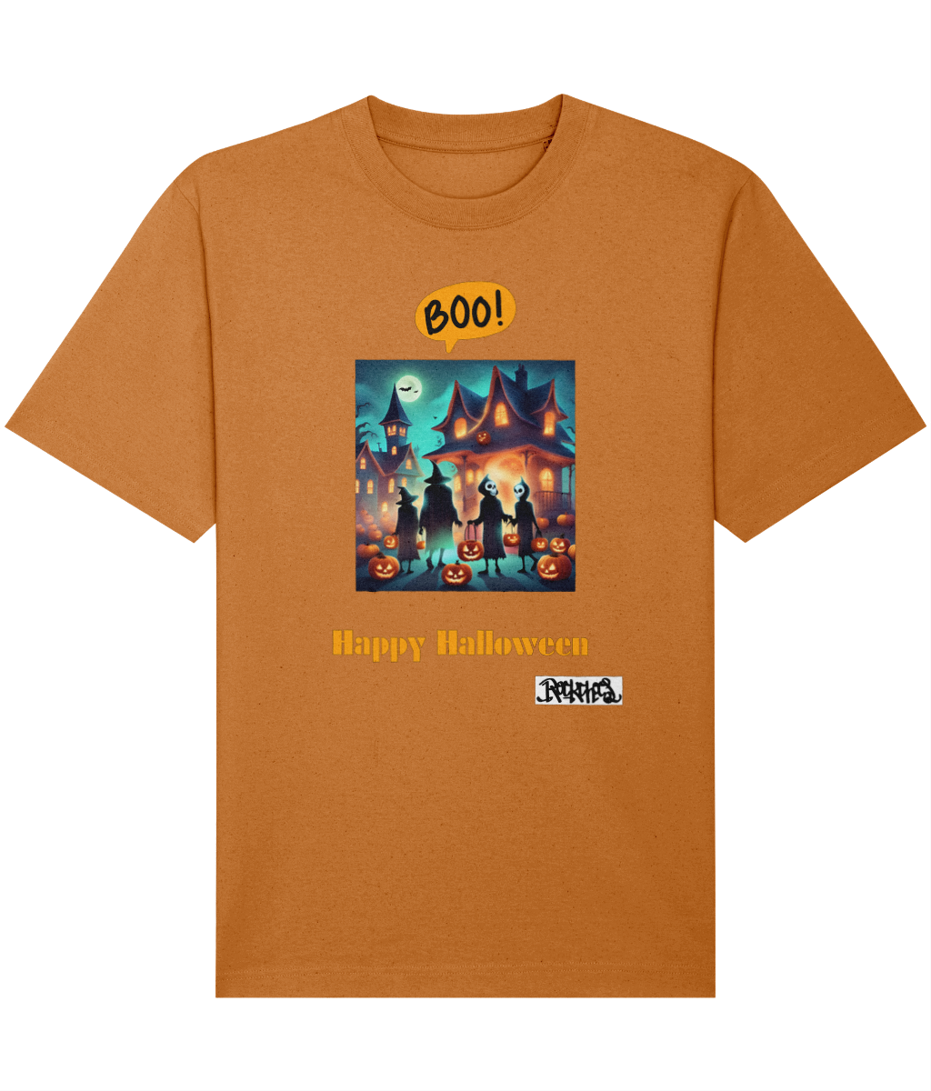 Happy Halloween T shirts designed by Rock Chocs Haunted House Design 1 Adult unisex
