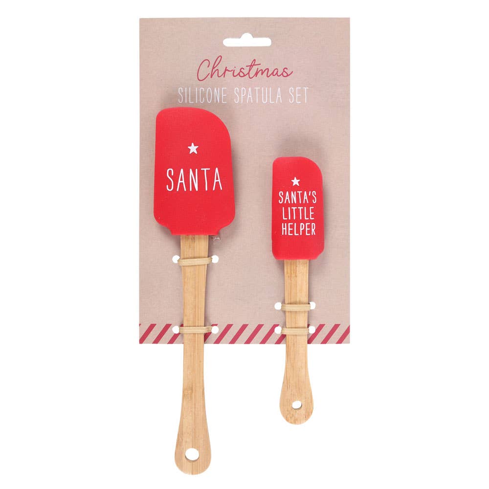 Santa's Helper Silicone Christmas Baking Spatula Set - 2 left in stock