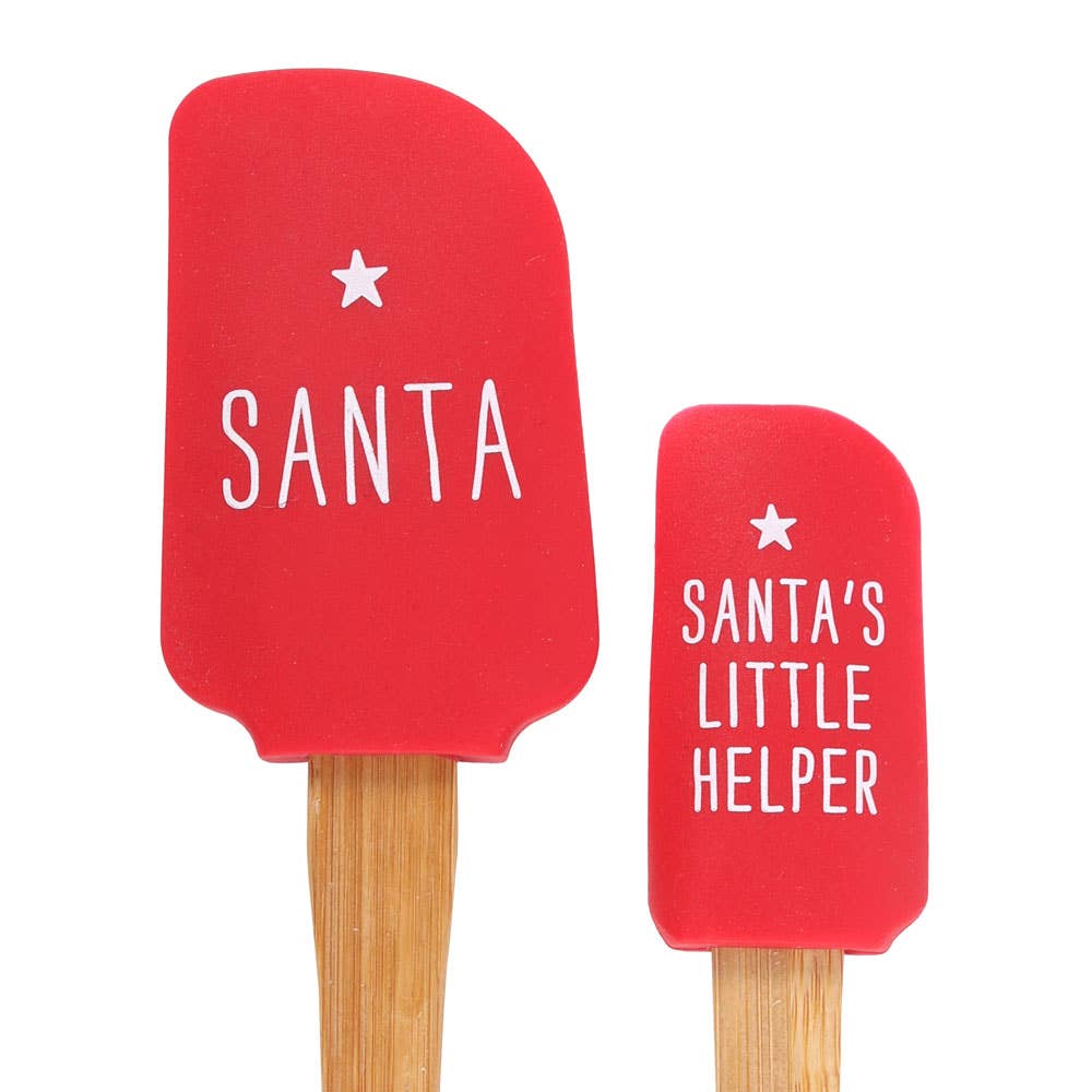 Santa's Helper Silicone Christmas Baking Spatula Set - 2 left in stock