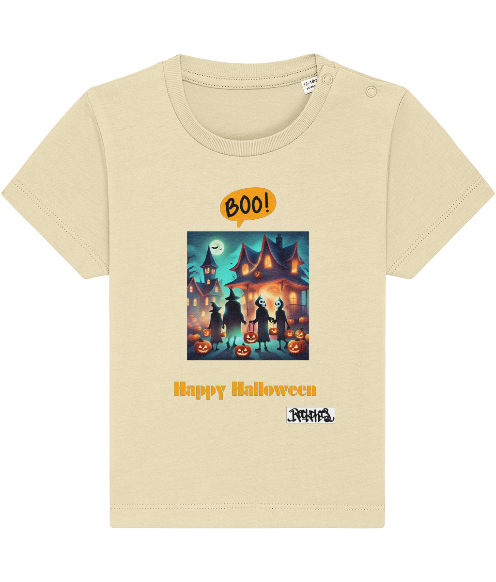 Happy Halloween T shirts designed by Rock Chocs Haunted House Design 1 0 to 36 months