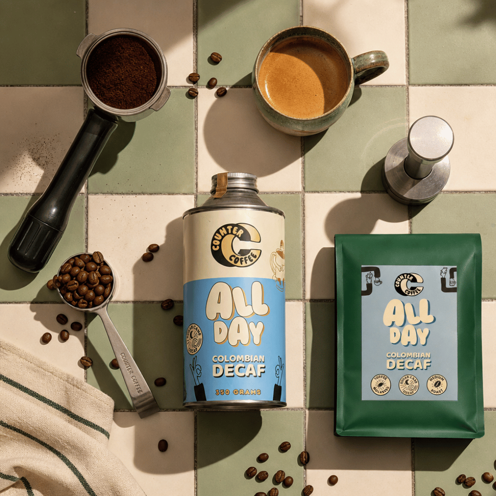 Coffee, All Day Decaf Fresh Roasted Colombian - 350 g whole bean