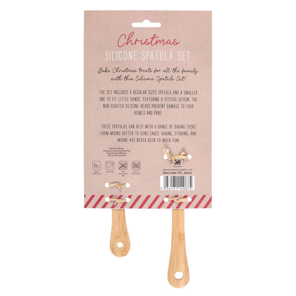 Santa's Helper Silicone Christmas Baking Spatula Set - 2 left in stock
