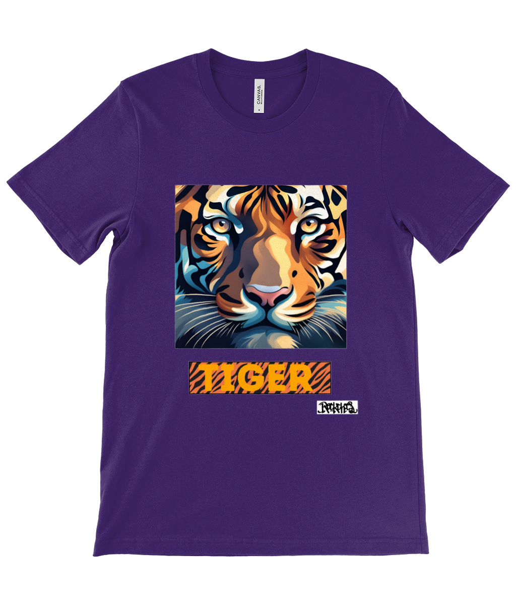 Canvas Unisex Crew Neck T-Shirt Tiger T shirt by Rock Chocs v5 (3)