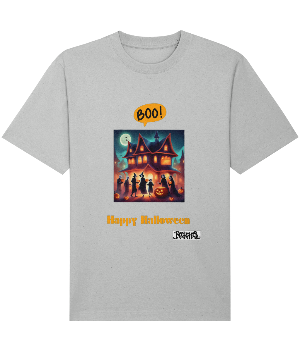 Happy Halloween T shirts designed by Rock Chocs Haunted House Design 2 Adults Unisex