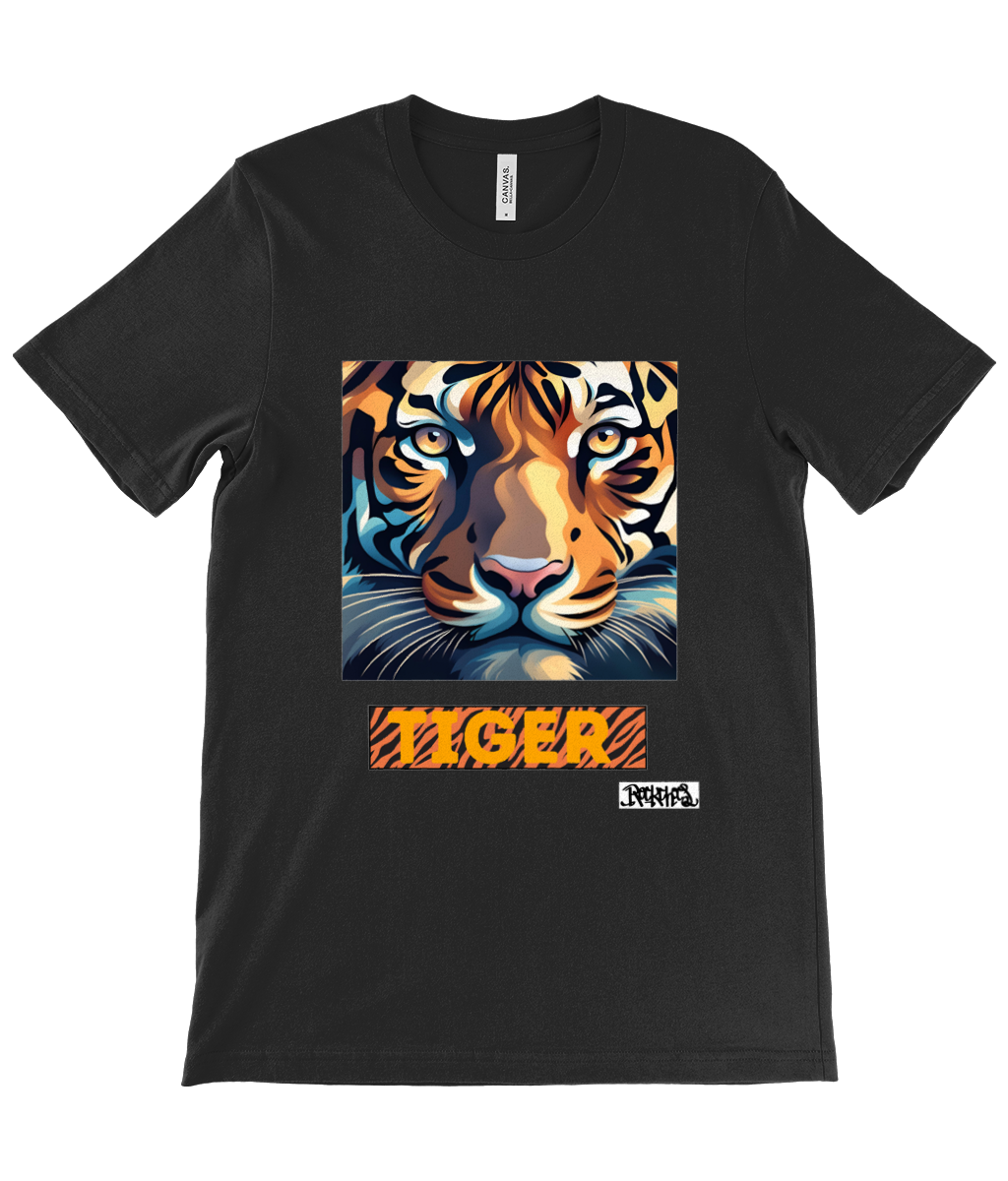Canvas Unisex Crew Neck T-Shirt Tiger T shirt by Rock Chocs v5 (3)