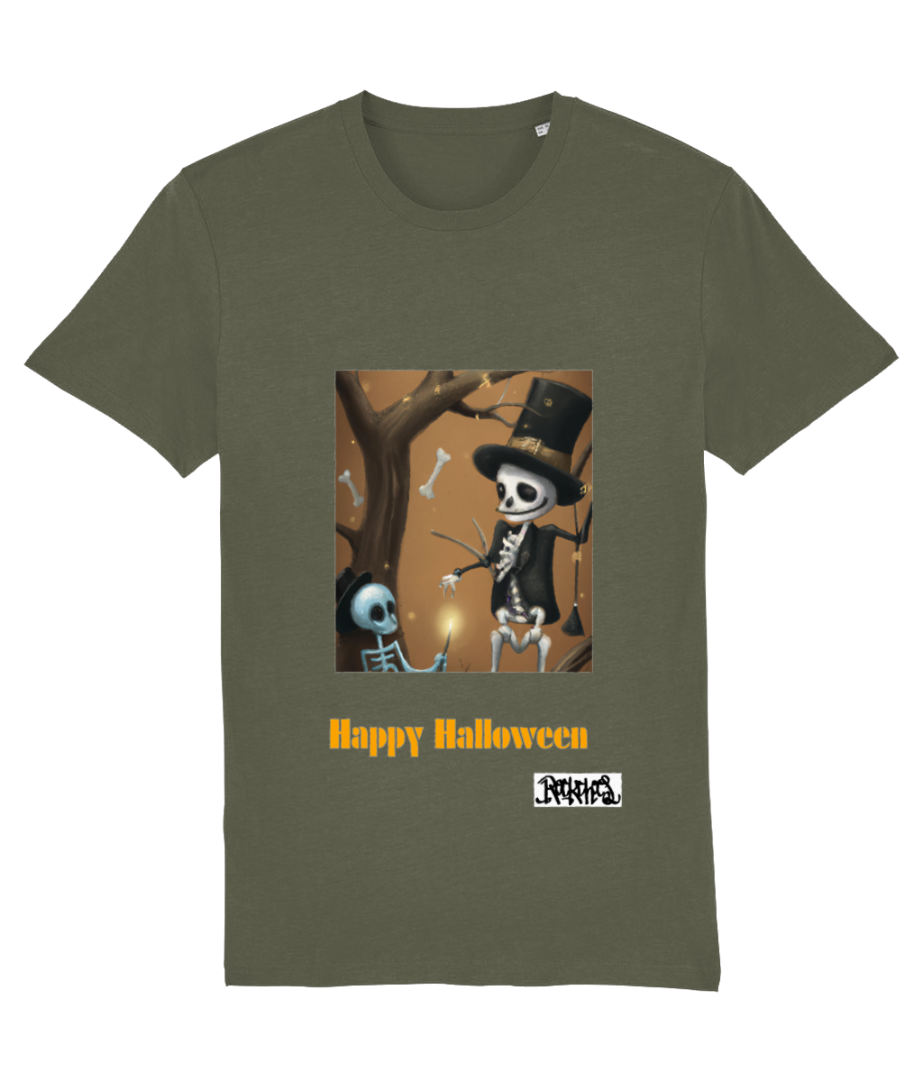 Happy Halloween T shirts designed by Rock Chocs Skeleton - Adult Size unisex