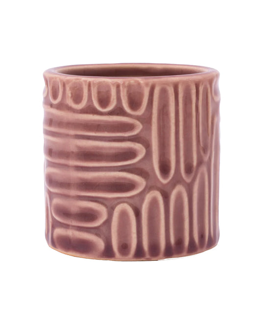 Pink Indented Plant Pot