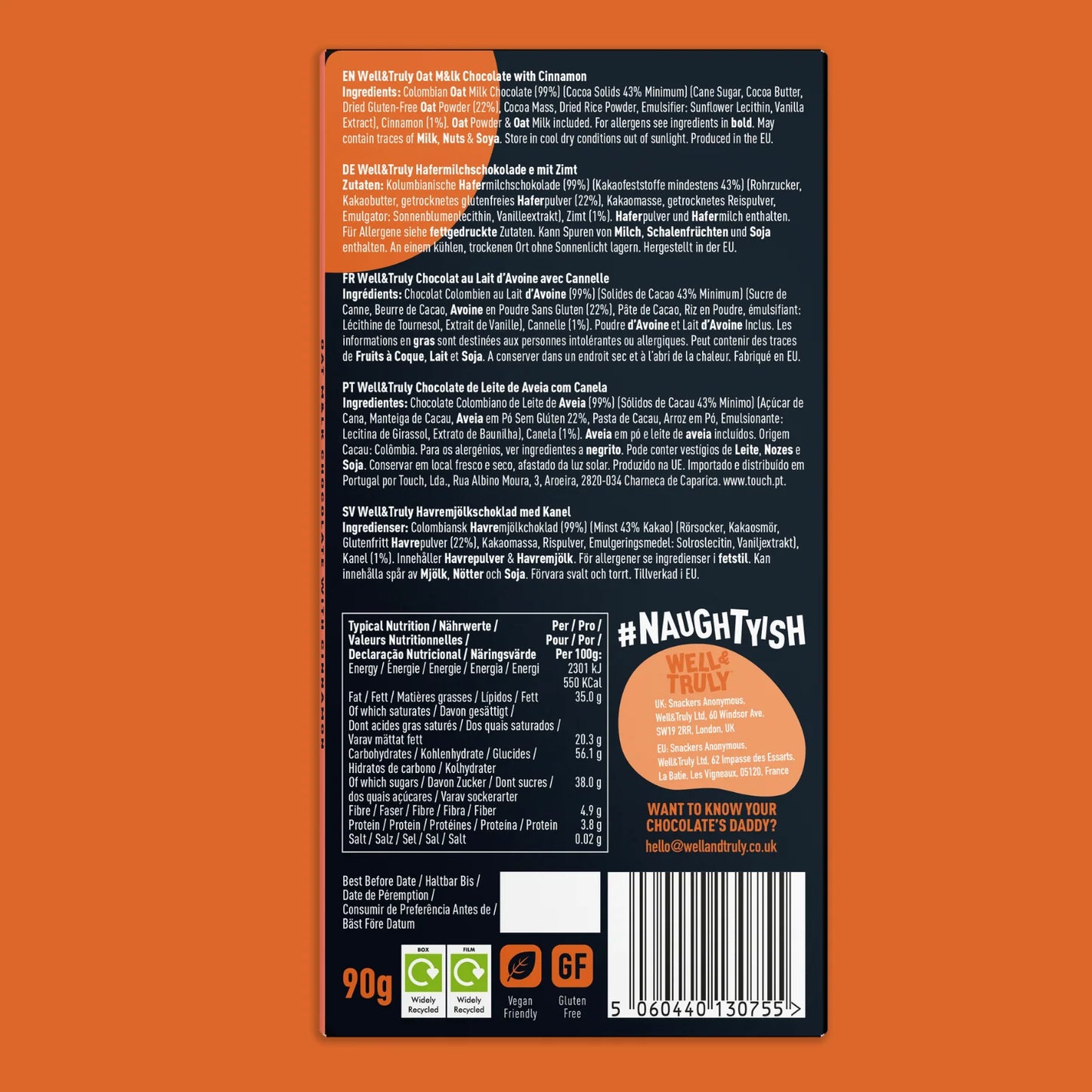 Cinnamon Oat M&lk Chocolate 90g arriving in next week pre order