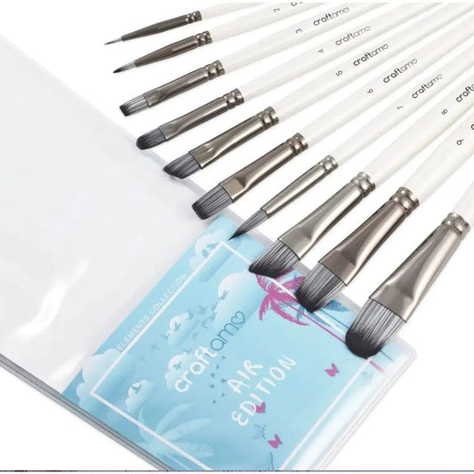 Rock Chocs  AIR EDITION PAINT BRUSH SET (10 Premium Paint Brushes Craftamo