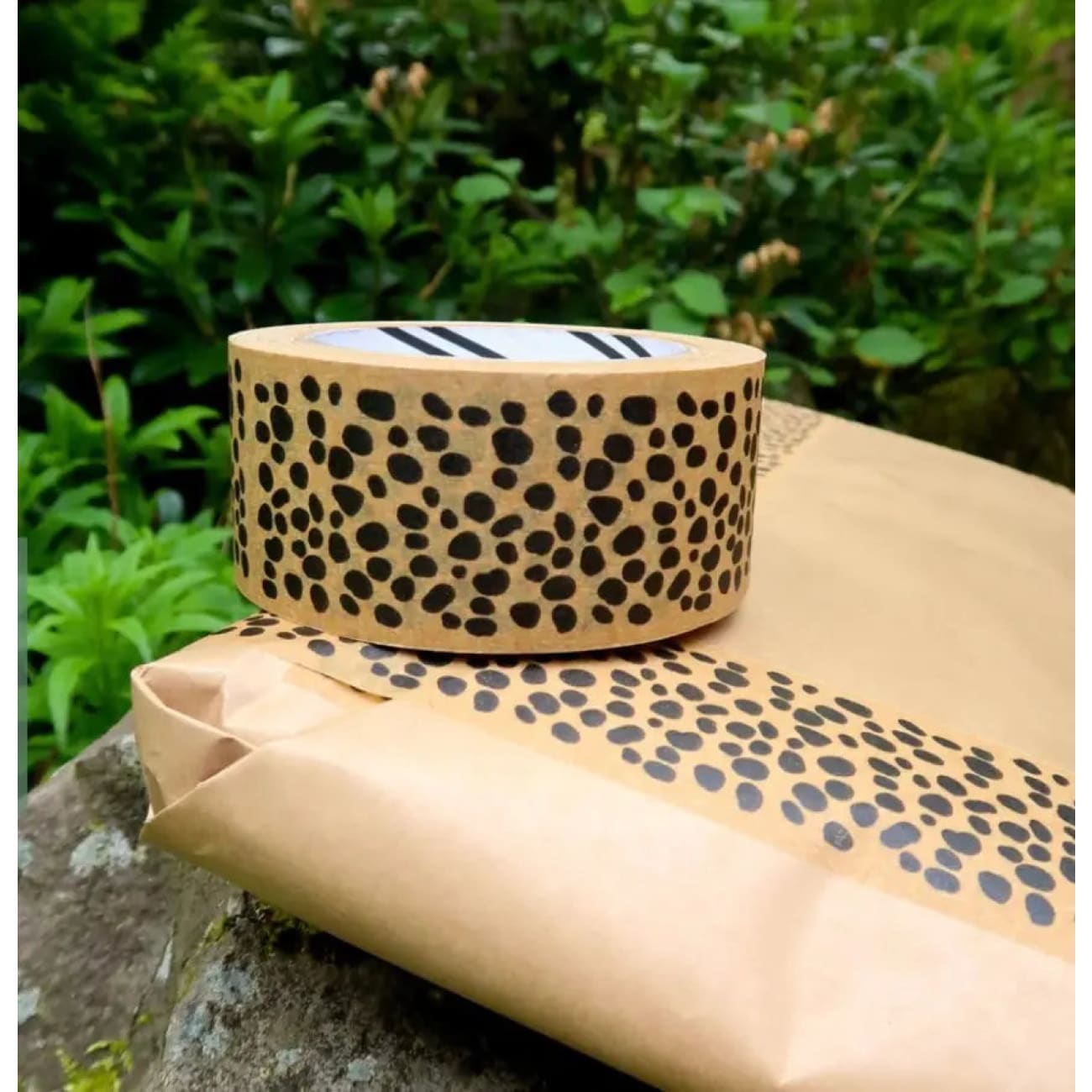 Rock Chocs Animal Print Paper Tape 48mm Eco Friendly Packing Tape (vegan adhesive) Cascayde animal print tape non animal adhesive gift tape Parcel tape Vegan parcel tape