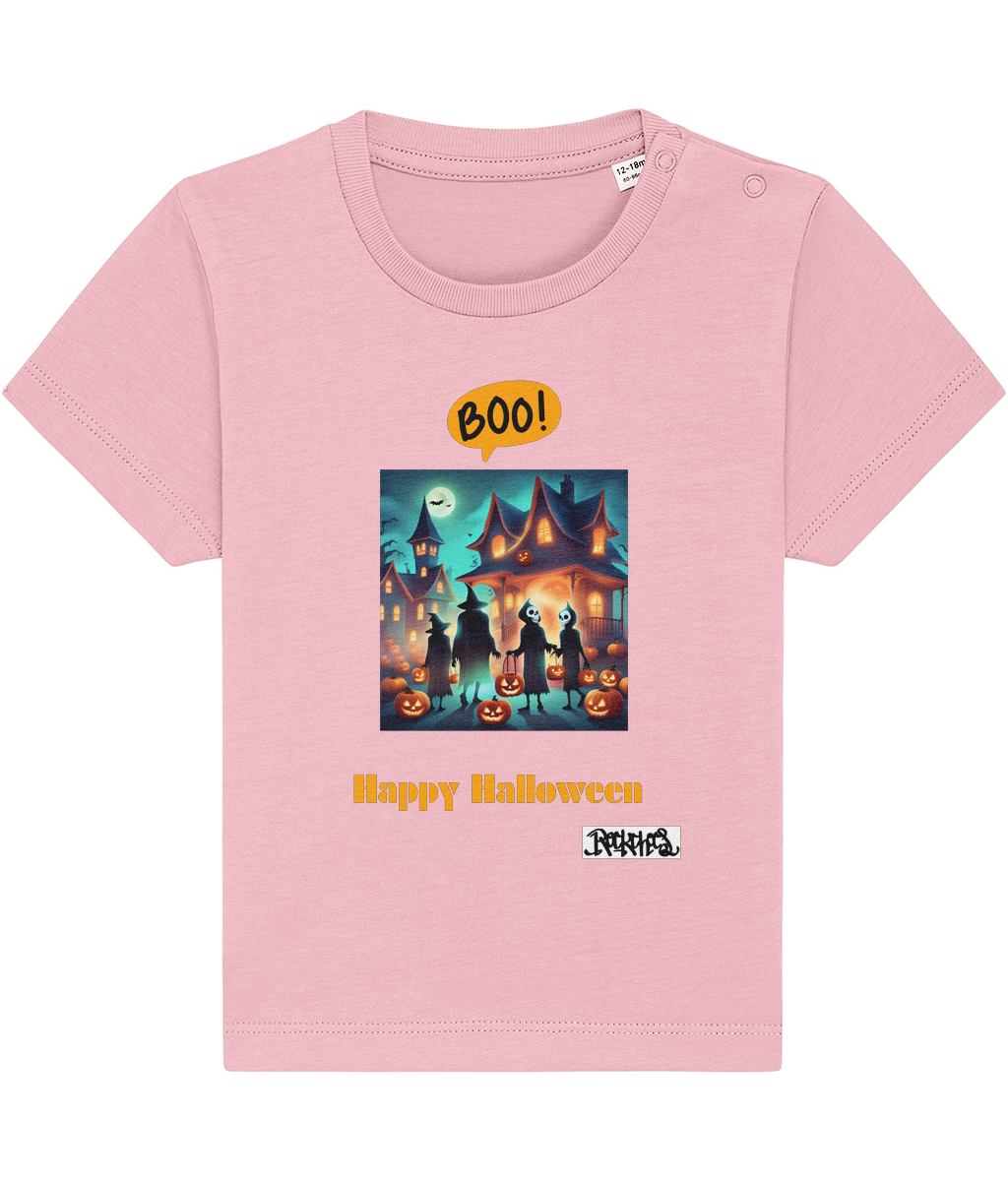 Happy Halloween T shirts designed by Rock Chocs Haunted House Design 1 0 to 36 months