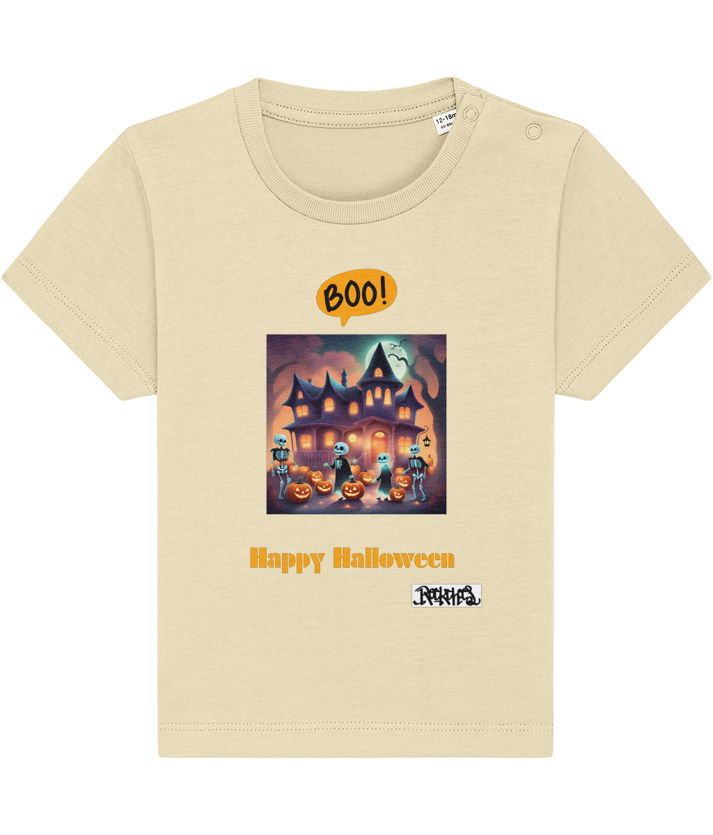 Happy Halloween T shirts 0 to 36 months designed by Rock Chocs Haunted House Design 3
