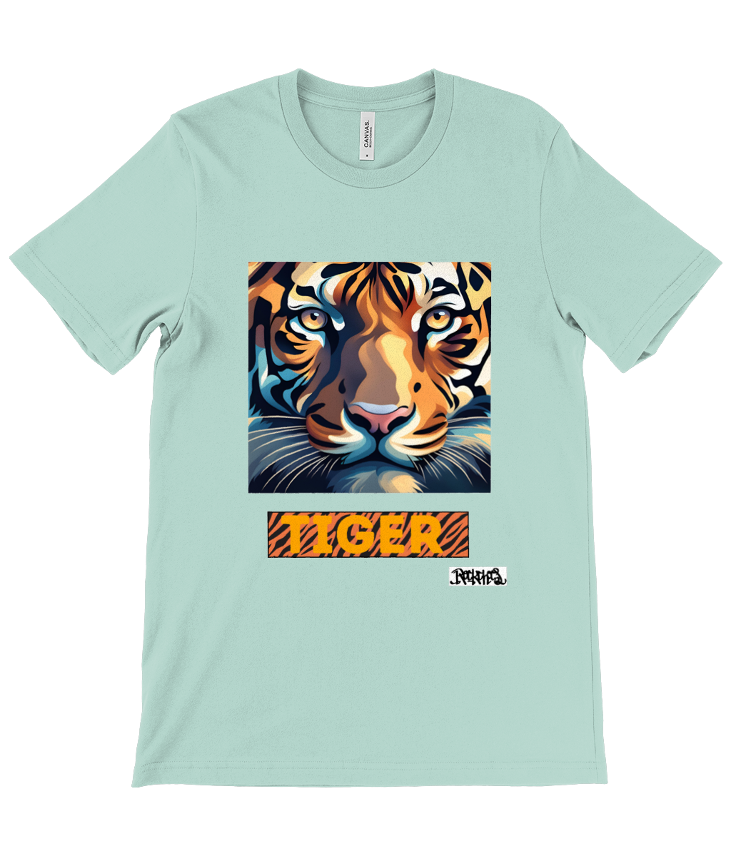Canvas Unisex Crew Neck T-Shirt Tiger T shirt by Rock Chocs v5 (3)