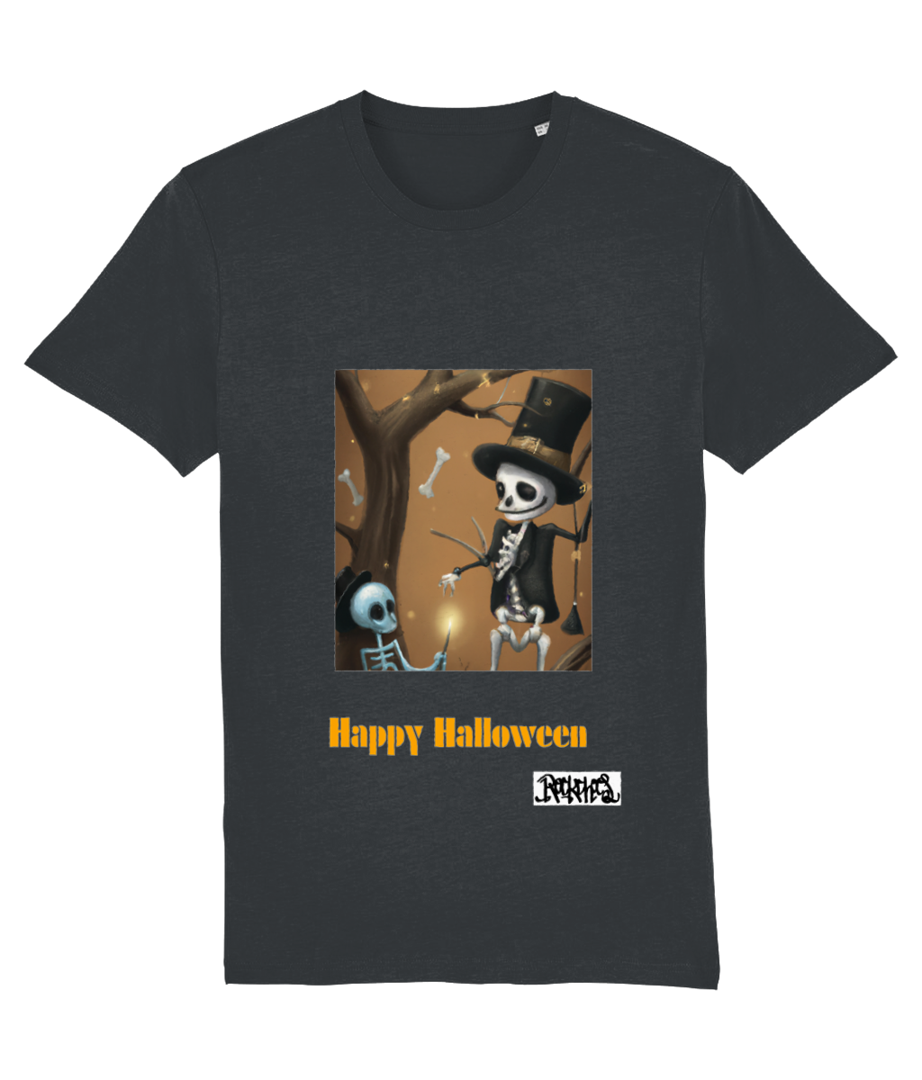 Happy Halloween T shirts designed by Rock Chocs Skeleton - Adult Size unisex