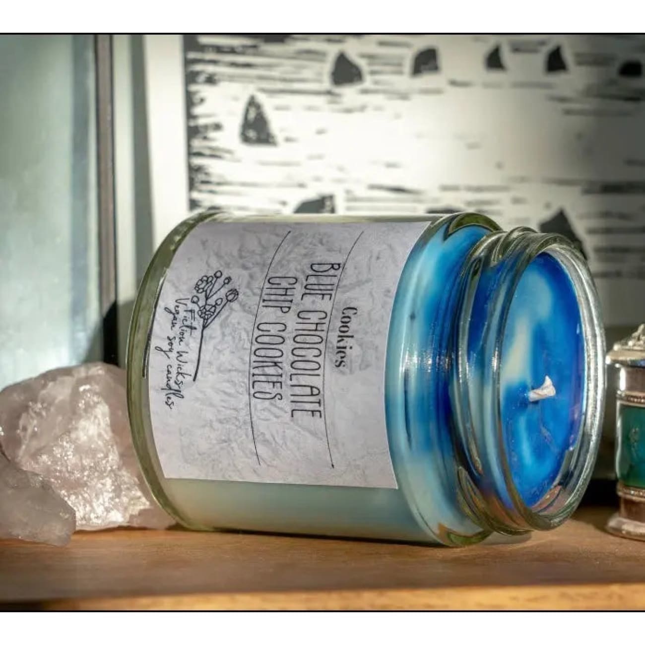Blue Chocolate Chip Cookies Candle Rock Chocs