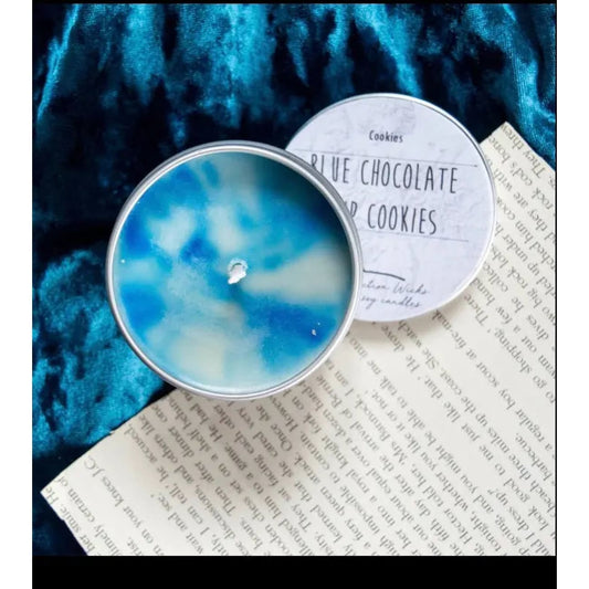 Blue Chocolate Chip Cookies Candle Rock Chocs 