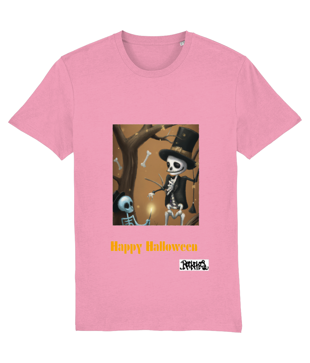 Happy Halloween T shirts designed by Rock Chocs Skeleton - Adult Size unisex