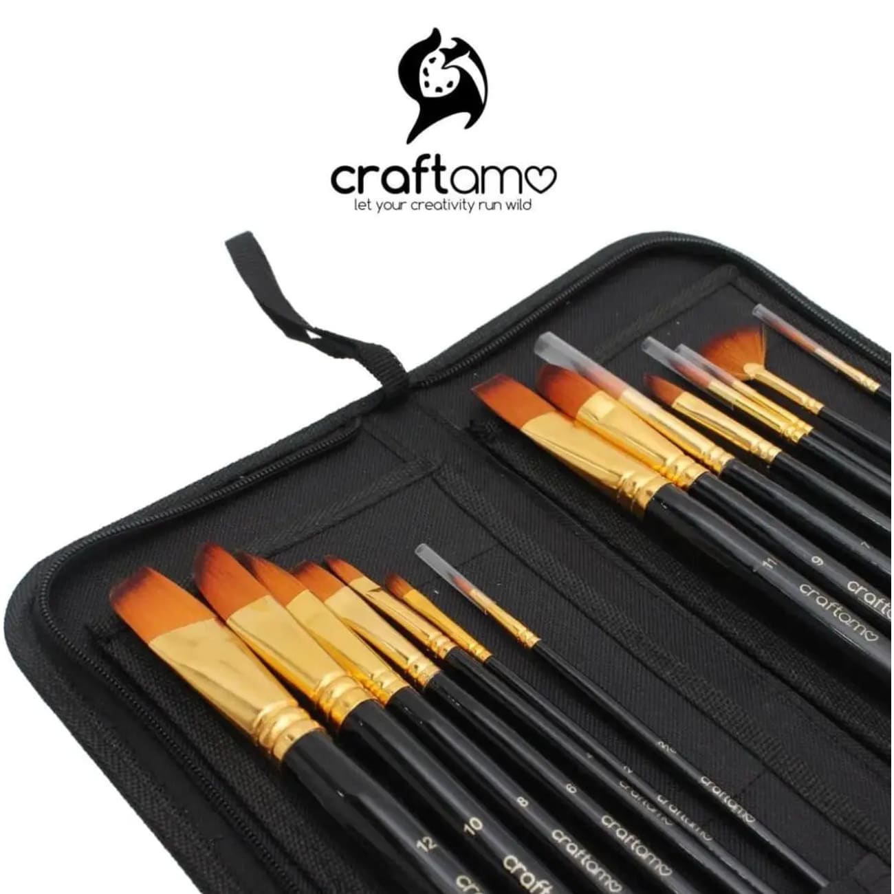 Rock Chocs Craftamo - ART BRUSHES - 15 Piece Paint Craftamo art brushes vegan Craftamo Rock Chocs vegan art vegan art supplies