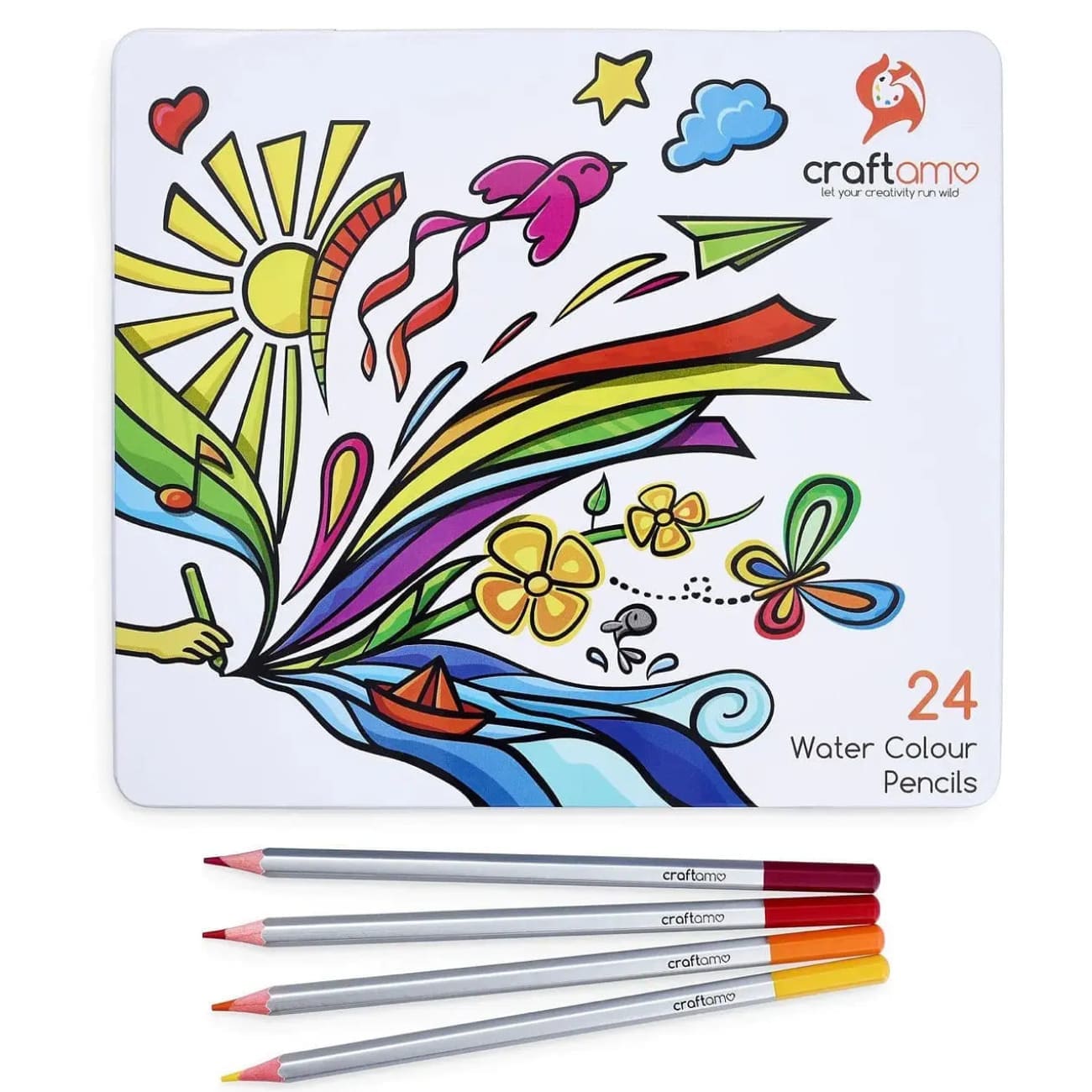 Rock Chocs  Craftamo WATERCOLOUR PENCILS - 24 BRIGHT COLOURS THAT BLEND EASILY Craftamo Rock Chocs vegan art supplies vegan water colour pencils water colour pencils