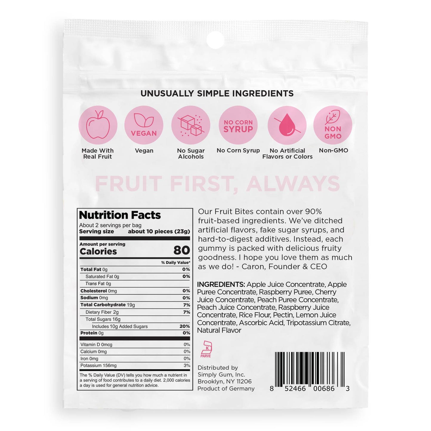 Fruit Bites - Peach Raspberry (1.8 oz Bags) arriving soon
