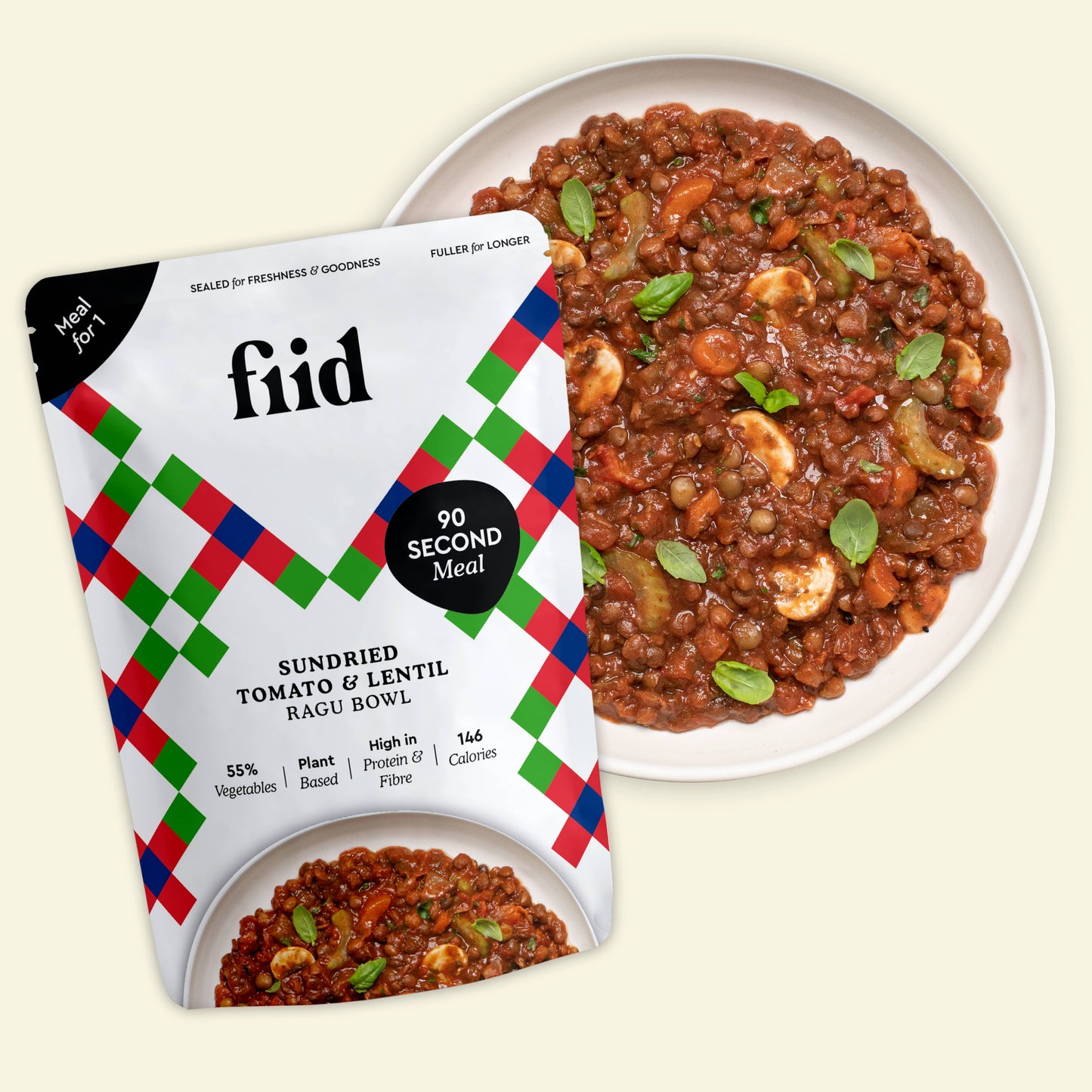 Tomato & Lentil Ragu Bowl - 275g - Vegan Meal