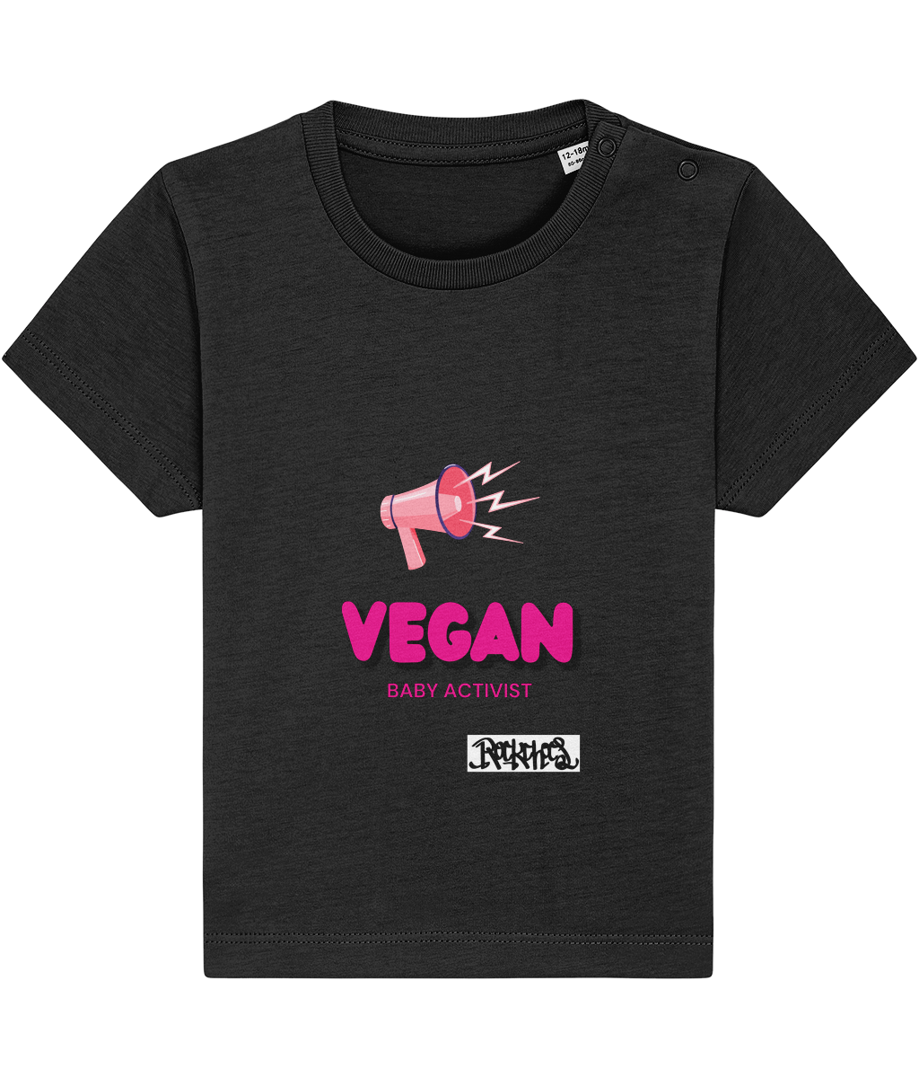 Vegan Baby Activist T Shirt by Rock Chocs