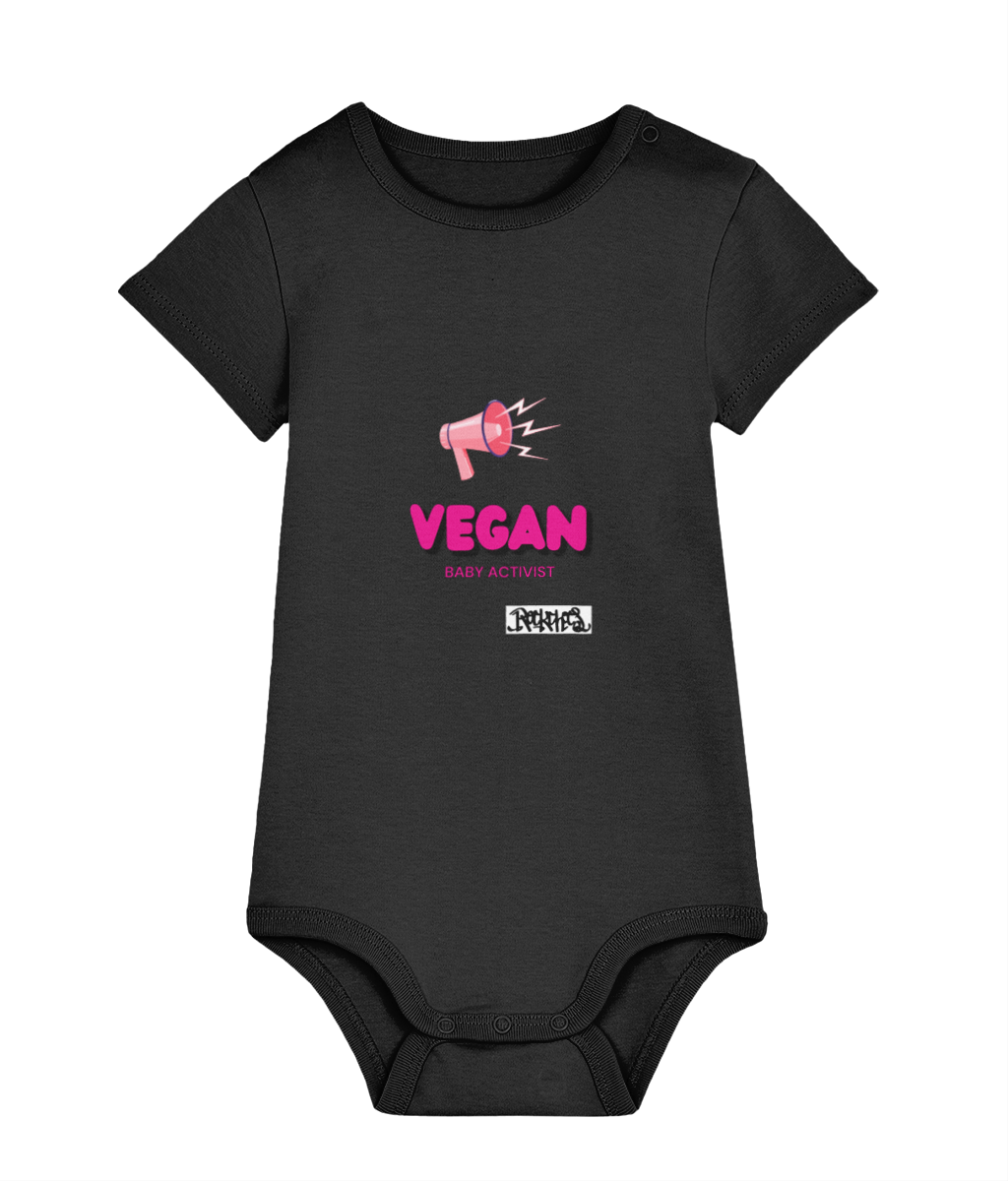 Baby Bodysuit Vegan Baby Activist by Rock Chocs