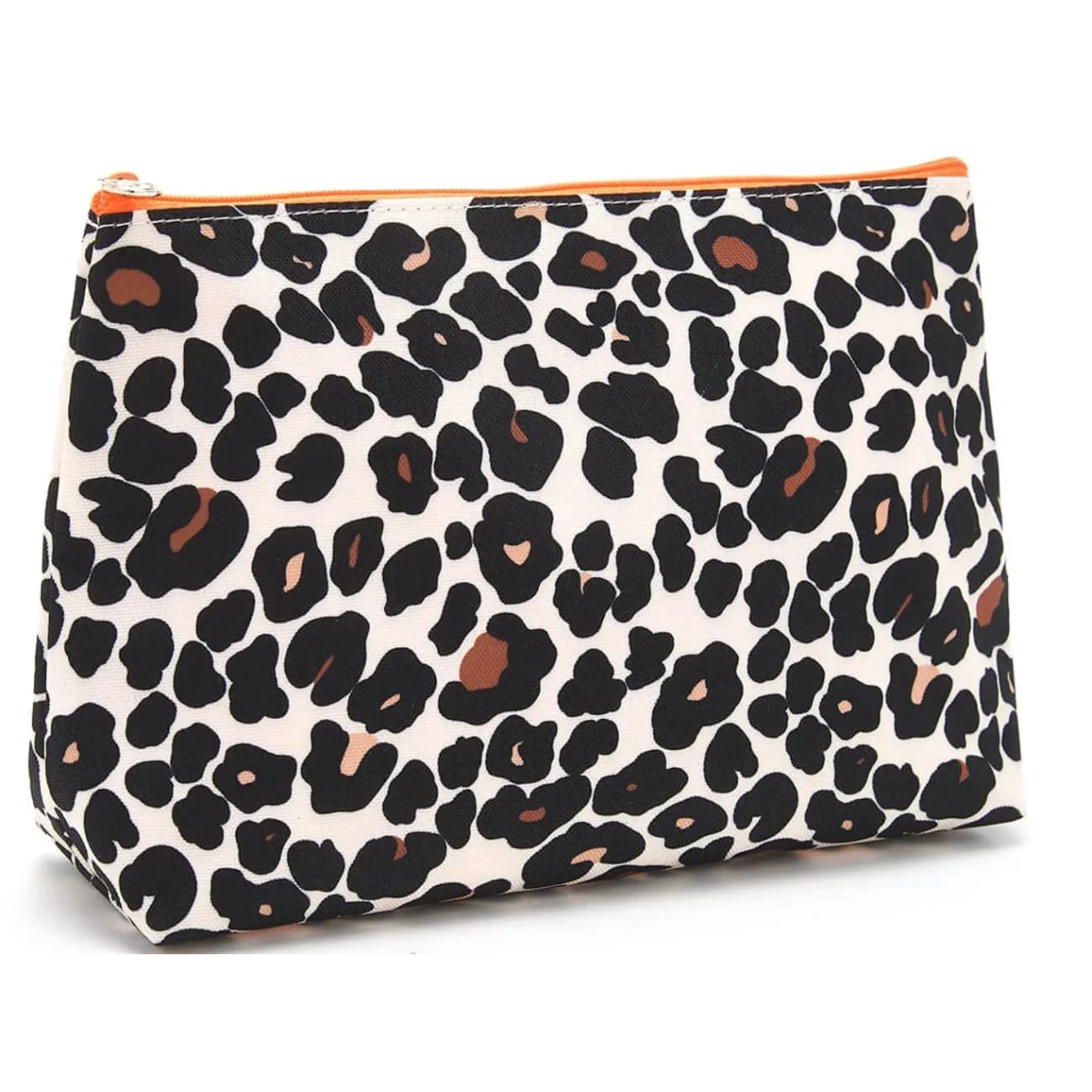 Rock Chocs  Mia' Large Makeup Bag in Leopard Tan Victoria Green