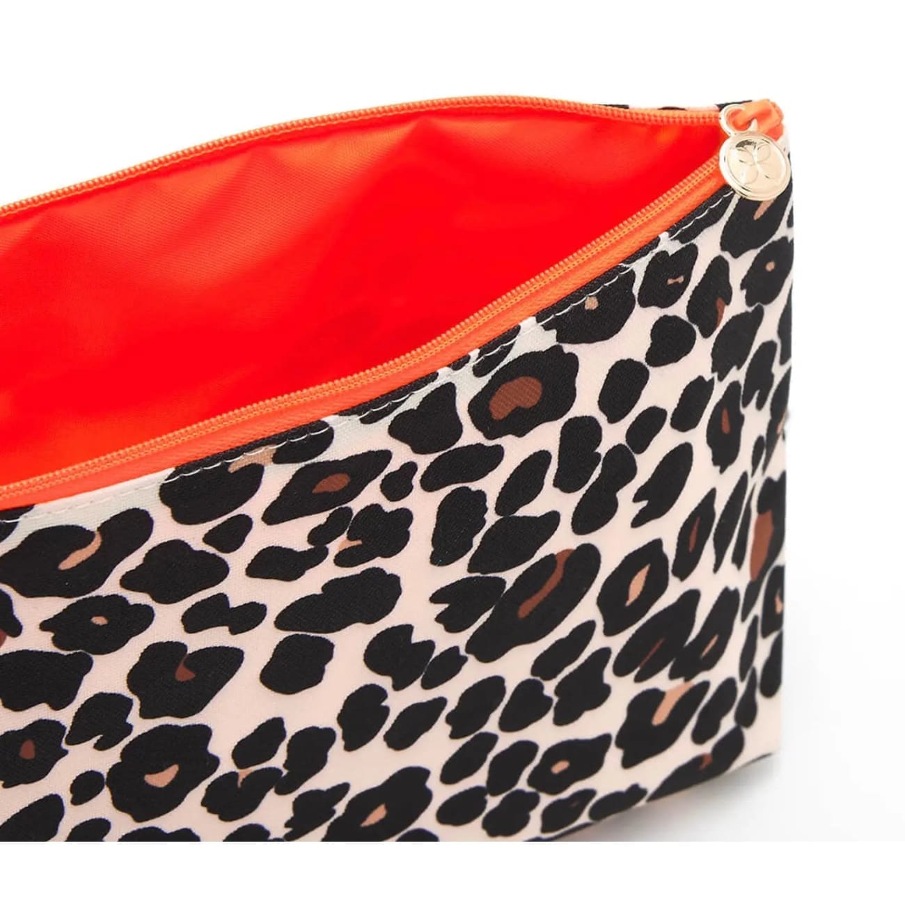 Rock Chocs Mia' Large Makeup Bag in Leopard Tan Victoria Green