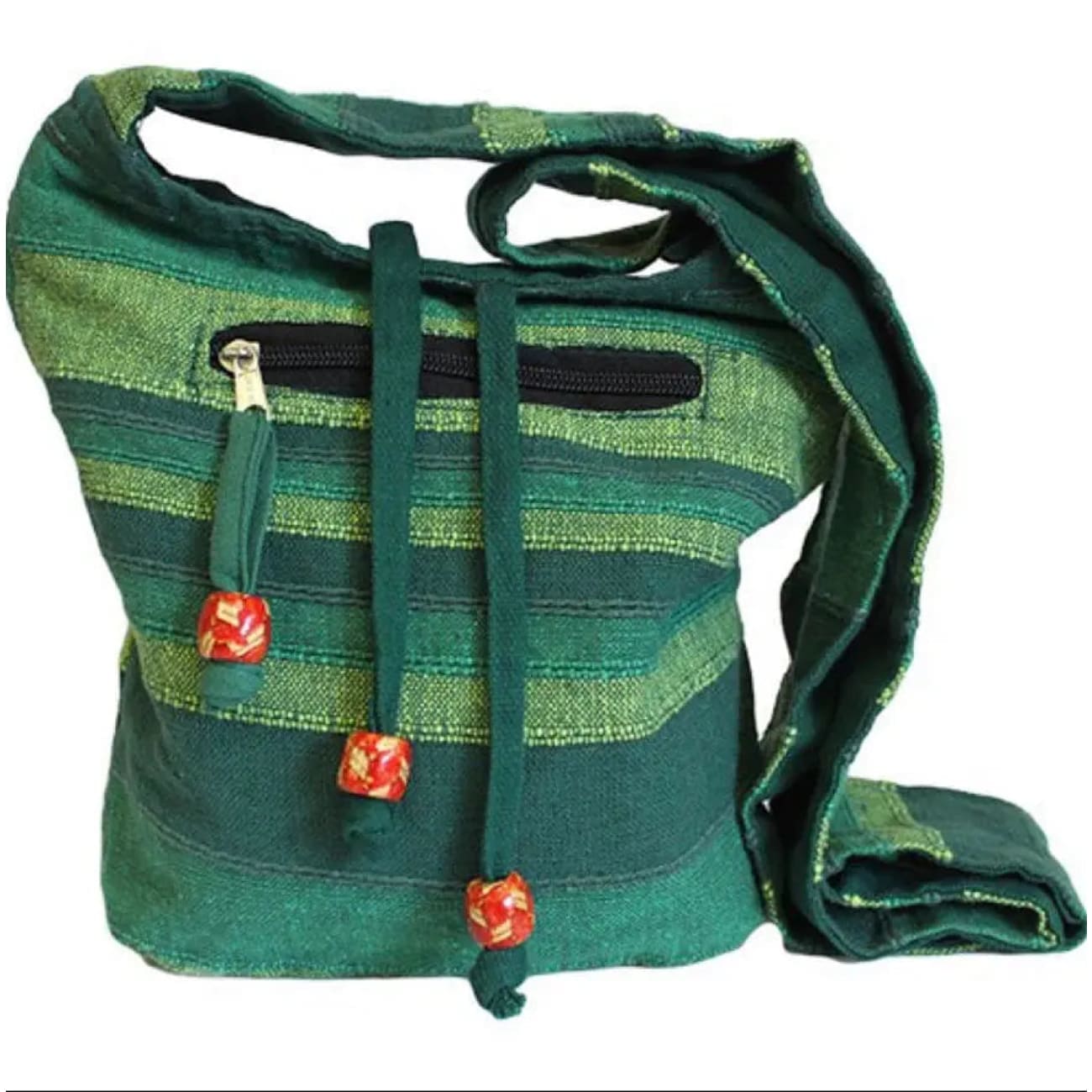 Nepal Sling Bag - Forest Green Rock Chocs 