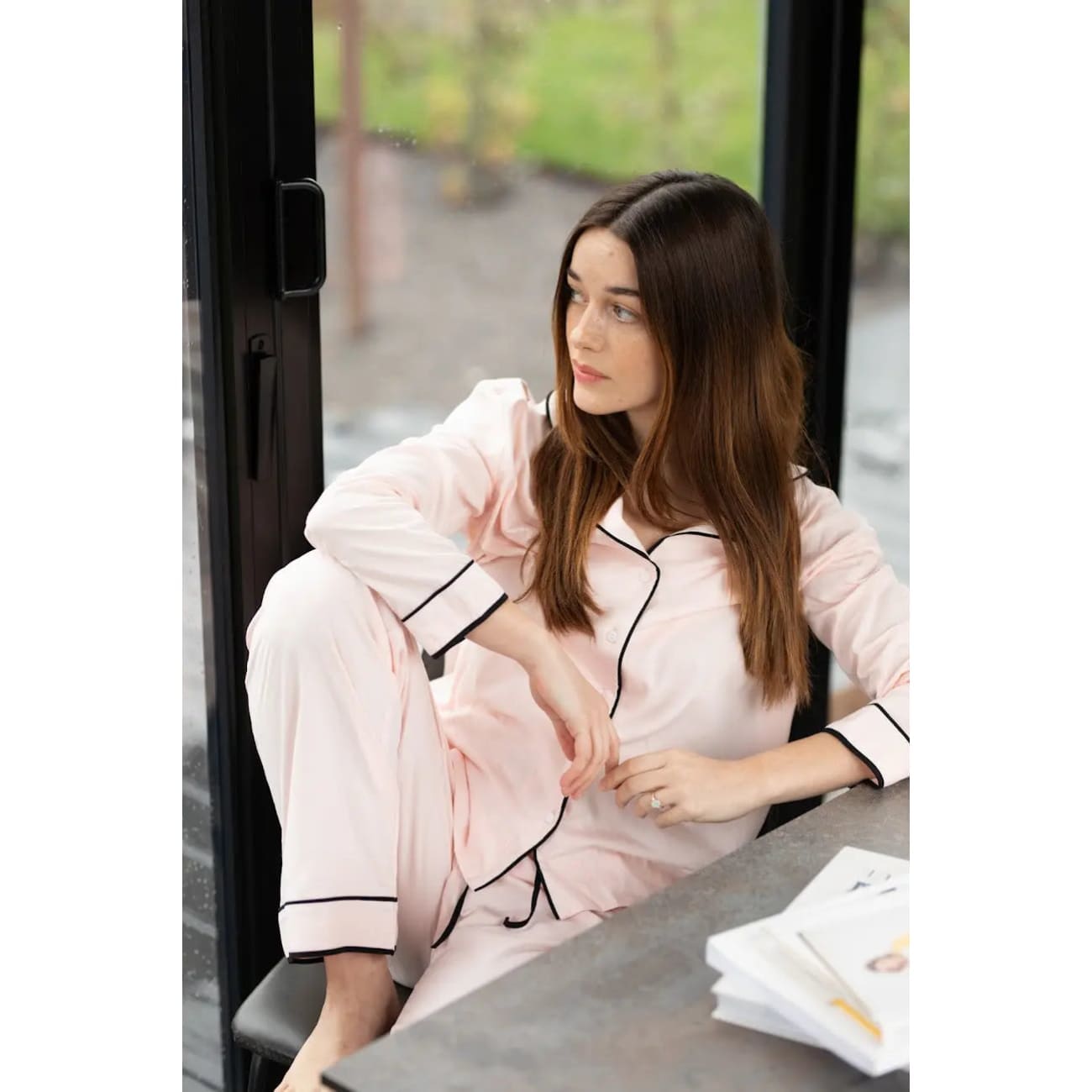 Rock Chocs Organic Cotton Hang Out Pyjamas Pink Breathe Lifestyle