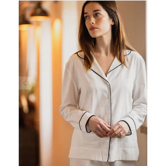 Rock Chocs  Organic Cotton Hang Out Pyjamas White Breathe Lifestyle