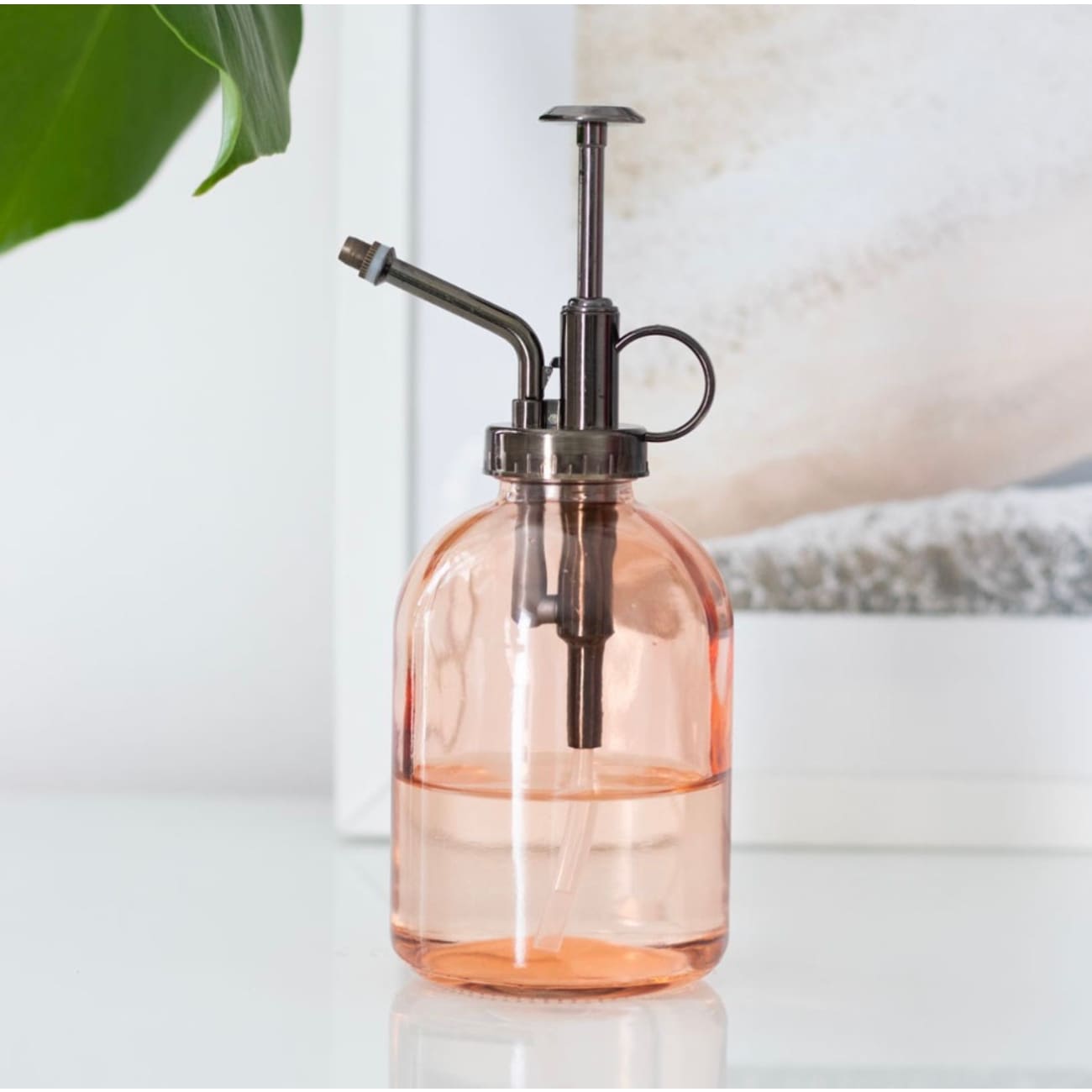 PINK MINIMALIST GLASS PLANT MISTER - PINK MINIMALIST GLASS