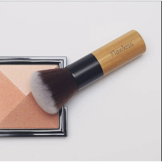 Rock Chocs  Powder/Blusher Brush Flawless Professional Vegan Beauty cruelty free make up brushes Flawless Flawless cosmetic brushes make up brushes PETA PETA approved skincare powder/blusher brush Rock Chocs vegan blusher brush vegan cosmetic brushes vegan make up brushes vegan powder brush