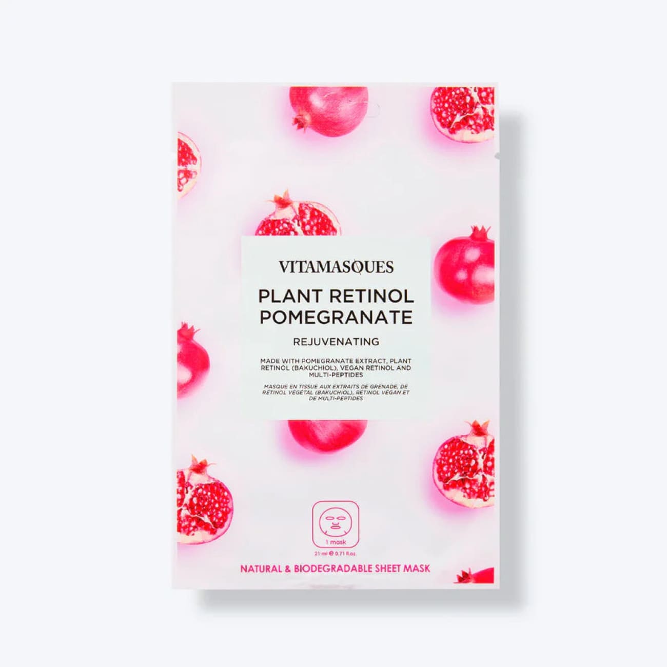 Retinol Pomegranate Face Sheet Mask Rock Chocs