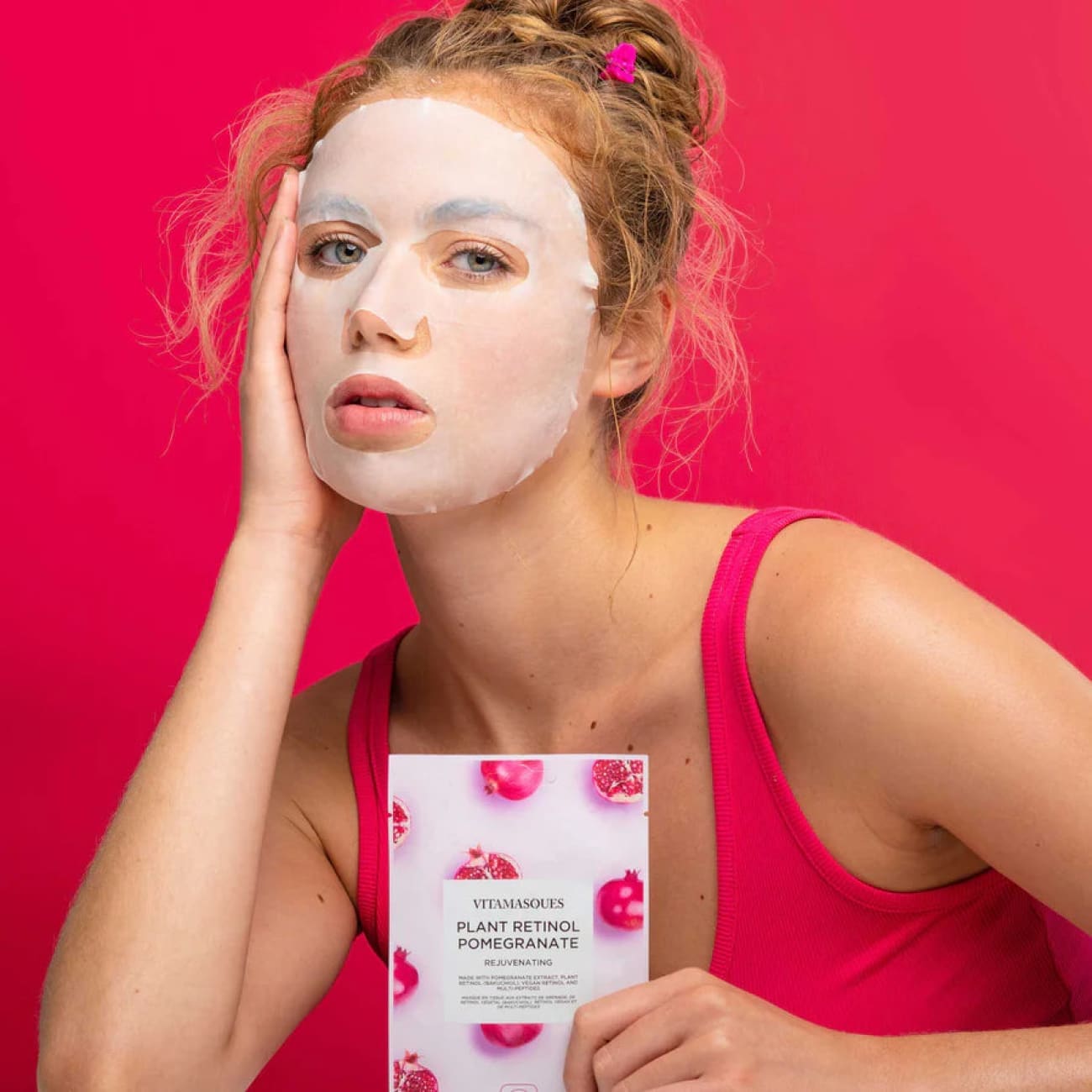 Retinol Pomegranate Face Sheet Mask Rock Chocs