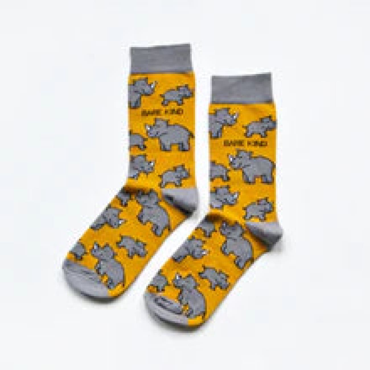 Save the Rhinos Bamboo Socks - bamboo sock Brand Bare Kind