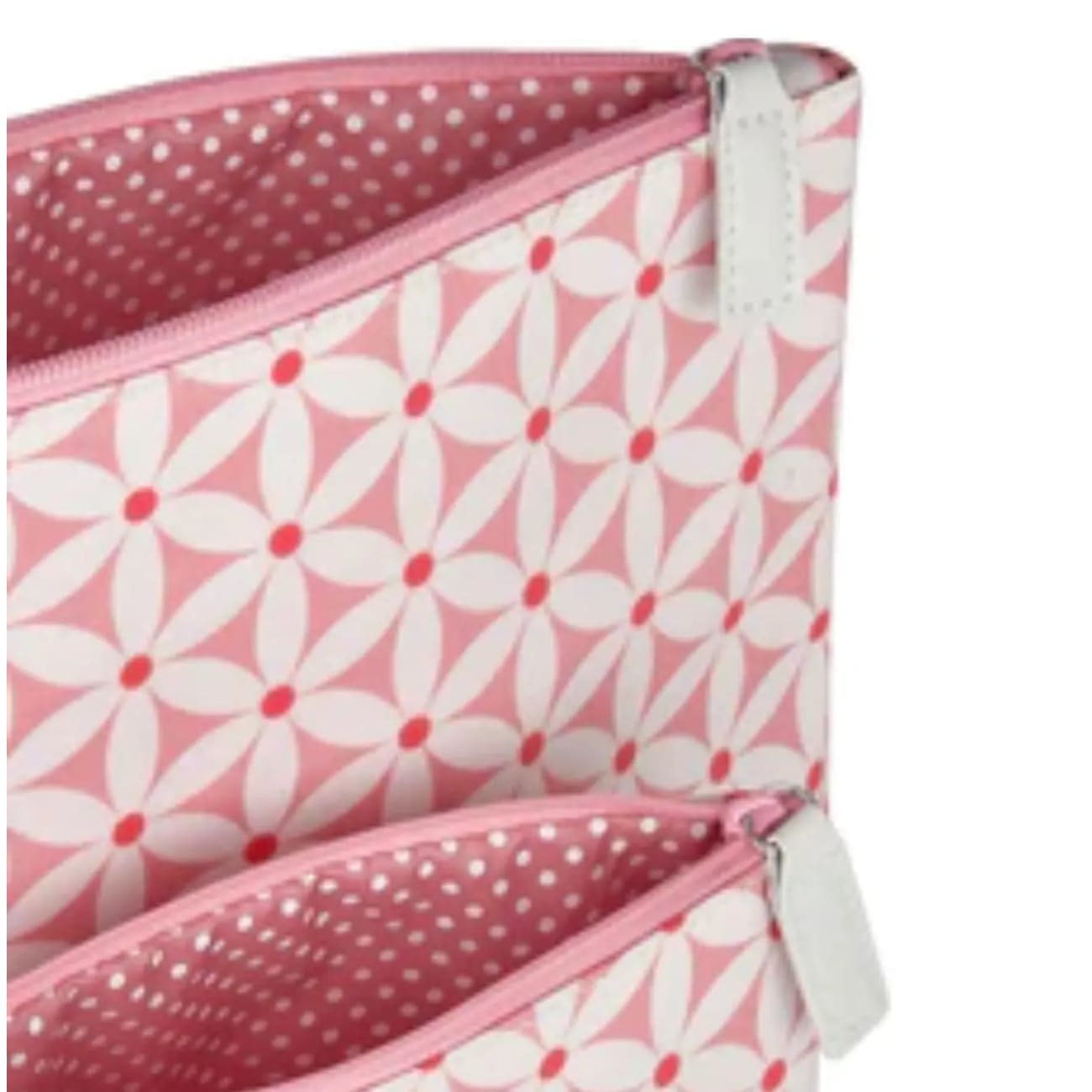 Rock Chocs  Small 'Mia' Makeup Bag + Large 'Mia' Makeup Bag in Starflower Pink Victoria Green