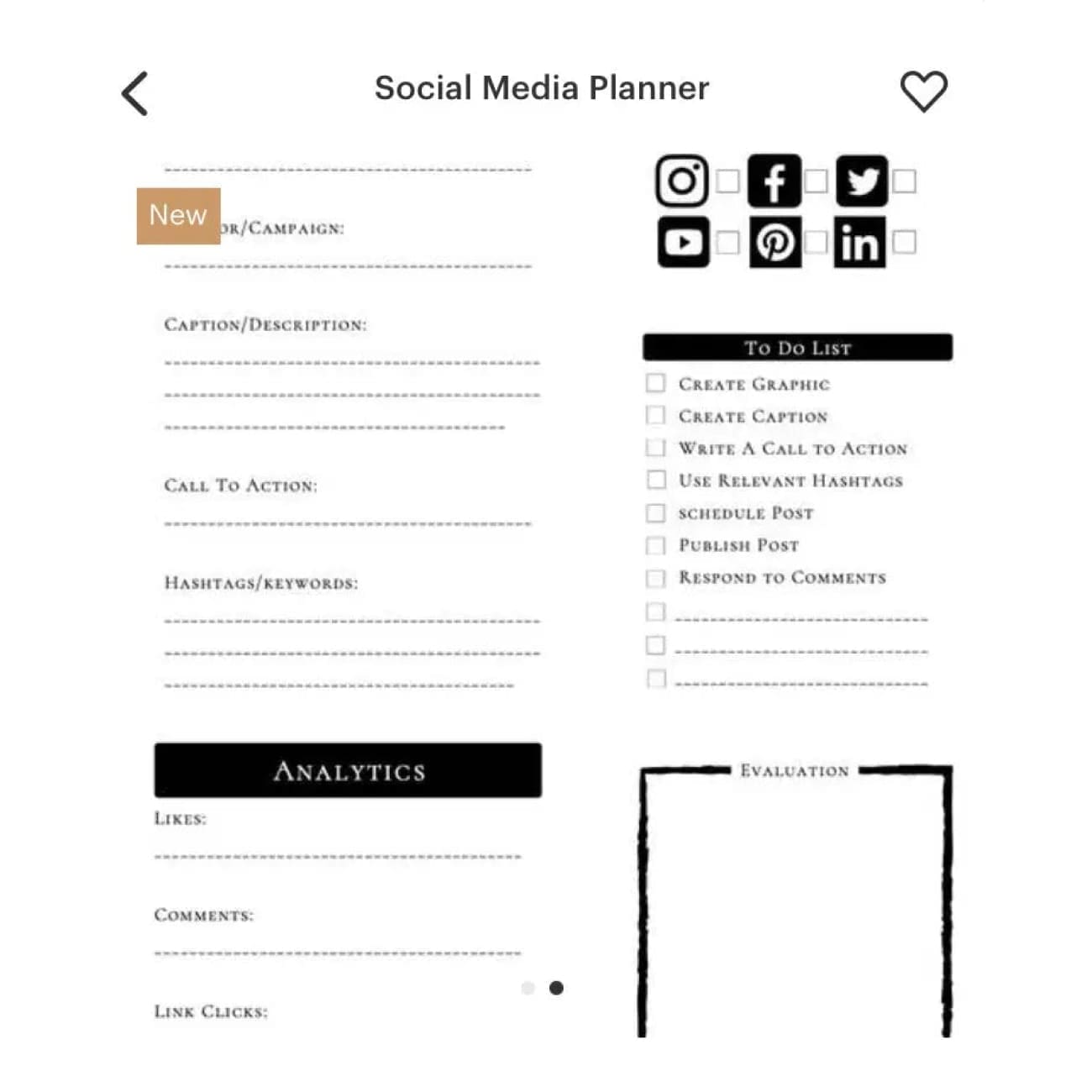 Social Media Planer Rock Chocs