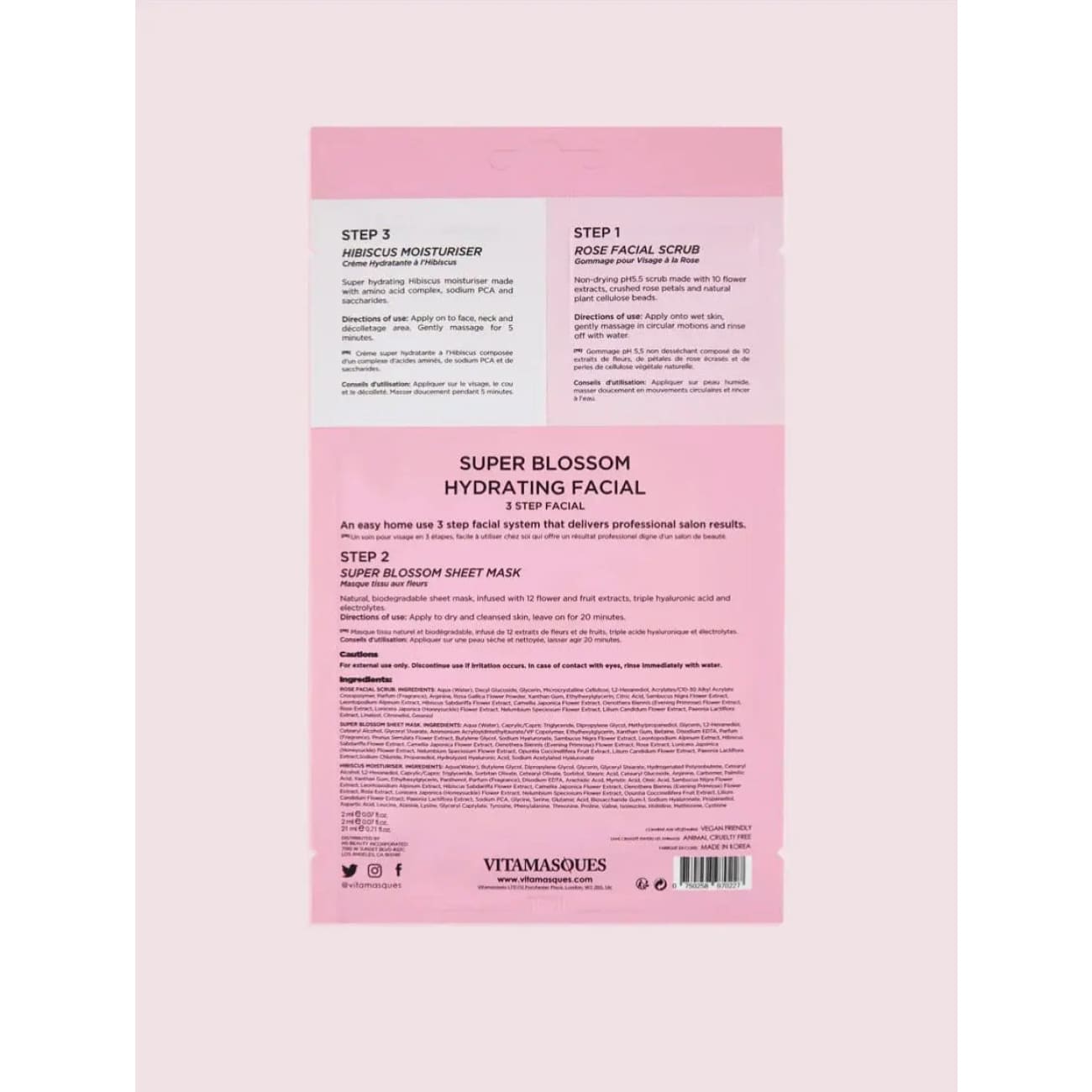 Rock Chocs  Super Blossom Hydrating Facial Vitamasques