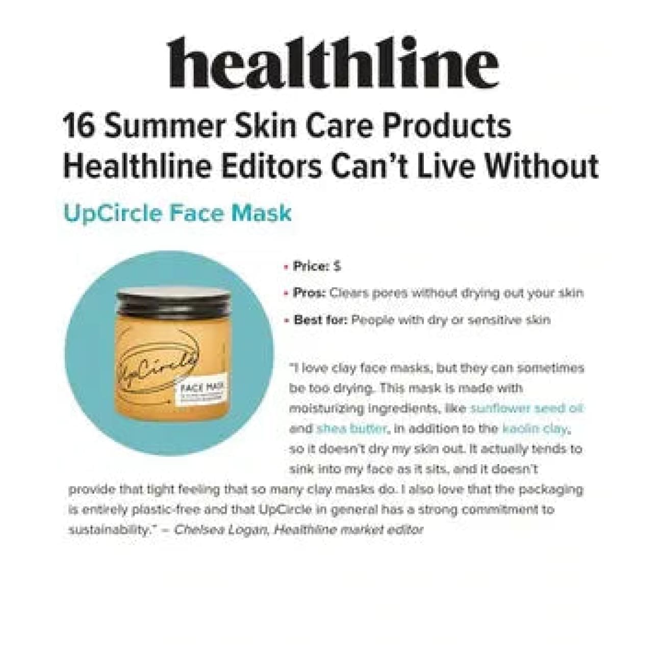 UpCircle Beauty KAOLIN CLAY FACE MASK Rock Chocs