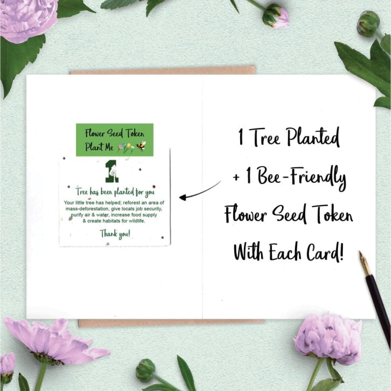 Vegan Card, Eco Friendly, Plantable Seed Gift, Vegan Mother. Rock Chocs