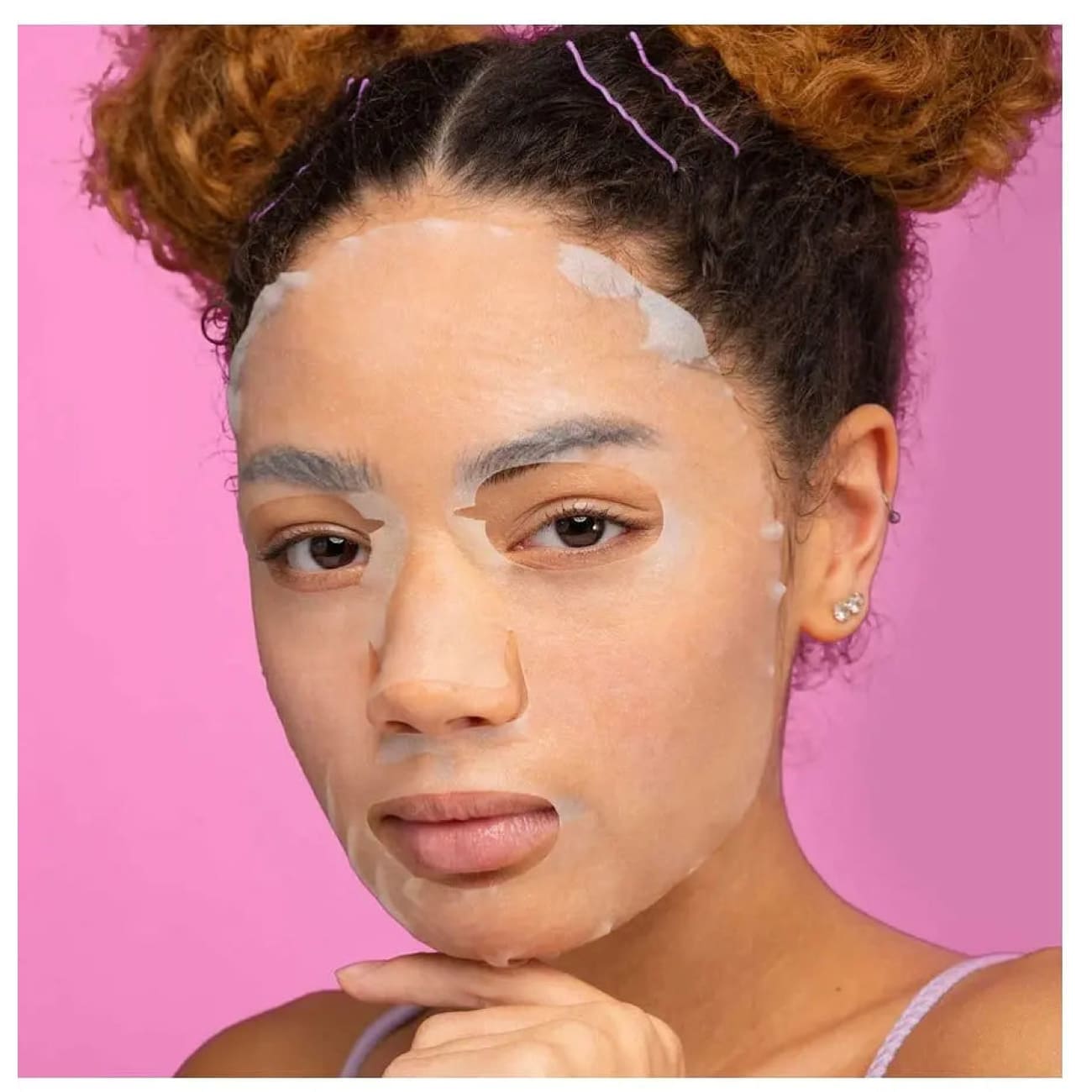 Vegan Collagen Lychee Face Sheet Mask Rock Chocs